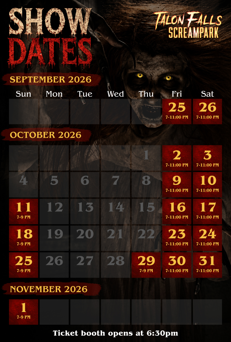 Talon Falls calendar